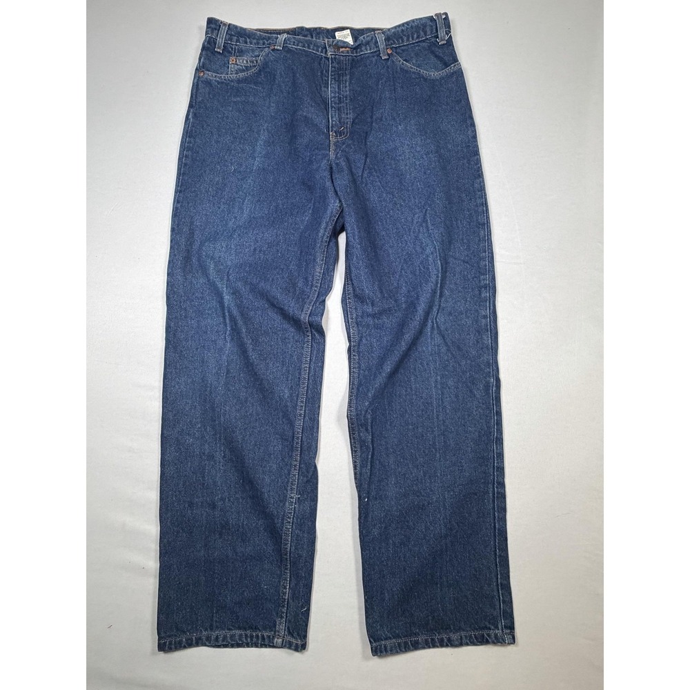 Levi's Jeans‎ Mens 40x32 Blue Dark Wash Regular Fit Straight Leg Denim Zip Fly